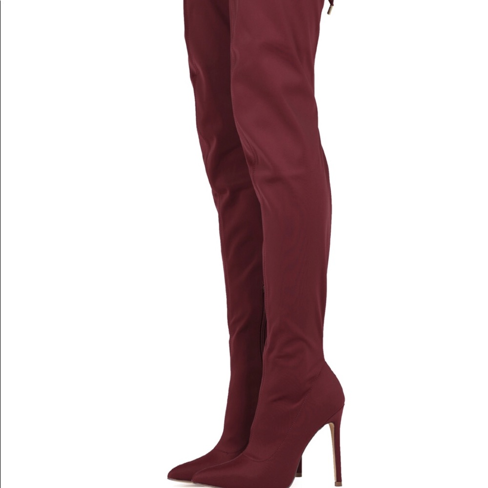 Liliana Gisele-50A Thigh High Pointy Stiletto Boot